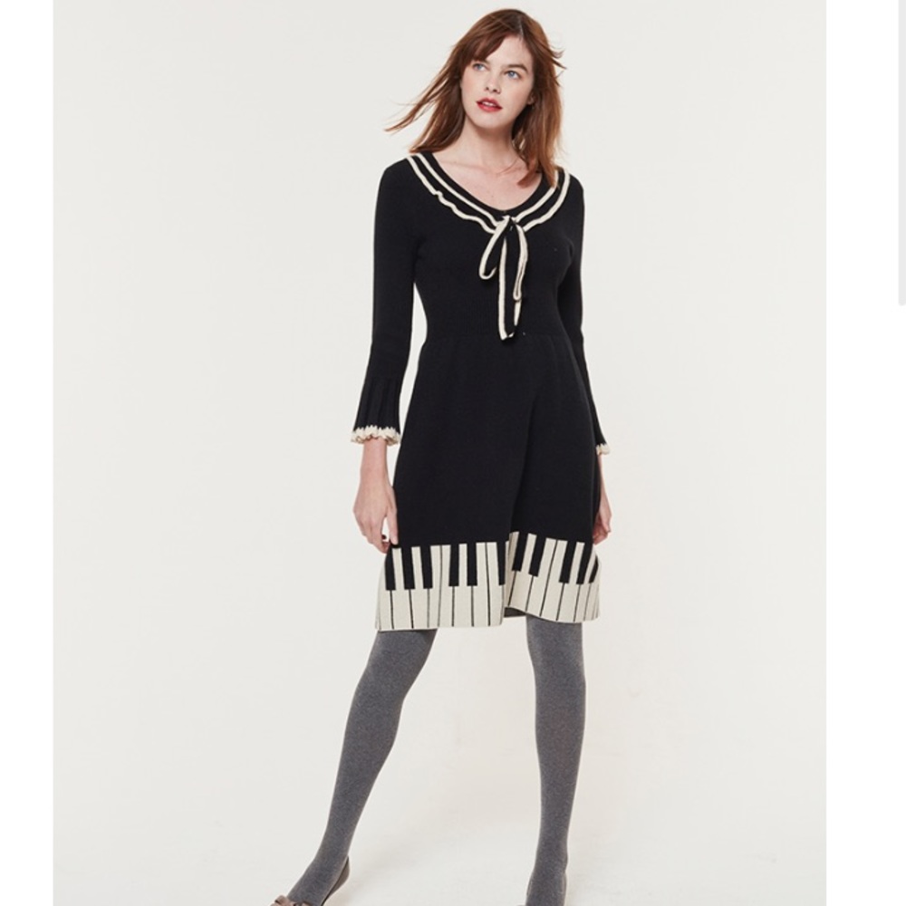 Miss Patina Piano Sweater Dress